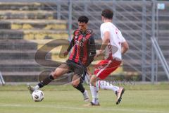 *** Bayernliga Nord - Saison 2025/26 - FC Ingolstadt 04 II - Jahn Regensburg II - Sekulovic Davide (Nr.33 - FC Ingolstadt II) - Hasa Samuel weiss Regensburg - Foto: Meyer Jürgen