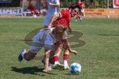 Kreisliga - Saison 2022/2023 - Türk.SV Ingolstadt - DJK Ingolstadt - Tom Staudenmeyer weiss DJK Ingolstadt - Eray Genc rot Türk.SV Ingolstadt - Foto: Meyer Jürgen