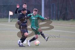 Freundschaftsspiel - FC Fatih Ingolstadt - TV Aiglsbach - Mehmet Sin schwarz FC Fatih - Paul Belousow grün Aiglsbach - Foto: Meyer Jürgen