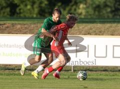 Landesliga - Saison 2026/27 - SV Manching - FC Memmingen II - Daniel Schweiger (Nr.11 - SV Manching) - Reichert David rot Memmingen - Foto: Meyer Jürgen