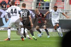 2. Fußball-Liga - Saison 2021/2022 - FC Ingolstadt 04 - Hamburger SV - Andreas Poulsen (#2 FCI) - Josha Vagnoman (#27 HSV) - Foto: Meyer Jürgen