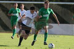 2023_10_22 - Bezirksliga - Saison 2023/24 - TSV Gaimersheim - SV Waldeck - Franz Reinwald (Nr.10 - Gaimersheim) -  - Dominic Hercog weiss Waldeck - Foto: Meyer Jürgen