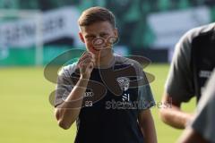 3.Liga - Saison 2023/2024 - Preußen Münster - FC Ingolstadt 04 - Moritz Seiffert (Nr.23 - FCI) vor dem Spiel -  - Foto: Meyer Jürgen