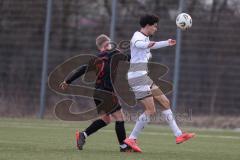 Freundschaftsspiel - Saison 2025/26 - FC Ingolstadt  II - ASV Neumarkt - Bastian Walter schwarz Neumarkt  - Mussa Tasmin weiss FCI - Foto: Meyer Jürgen