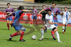 Kreisklasse - DJK Ingolstadt - TV 1911 Vohburg - Ibraimovic David #11 weiß DJK Ingolstadt - Limmer Christian #8 links blau Vohburg - Foto: Jürgen Meyer