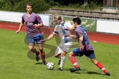 Kreisklasse - DJK Ingolstadt - TV 1911 Vohburg - Berchermeier Dominik #8 weiß DJK Ingolstadt - Gvardiol Daniel #7 blau Vohburg - Foto: Jürgen Meyer