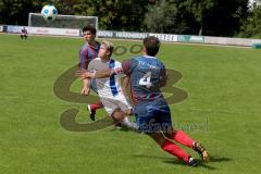 Kreisklasse - DJK Ingolstadt - TV 1911 Vohburg - Berchermeier Dominik #8 weiß DJK Ingolstadt -Alter Stefan #4 blau Vohburg - Foto: Jürgen Meyer