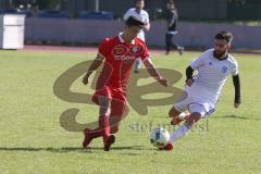 Kreisliga 1 - DJK Ingolstadt - NK Croatia Großmehring - Filip Krnjaic rot Großmehring - Serkan Temiz weiss DJK Ing - Foto: Jürgen Meyer