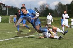 Kreisliga - NK Croatia Grossmehring - DJK Ingolstadt - Fabian Kuppe weiss DJK Ing - Stefan Krnjaic blau Croatia - Foto: Jürgen Meyer