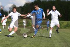 Kreisliga - NK Croatia Grossmehring - DJK Ingolstadt - Fabian Kuppe weiss DJK Ing - Stefan Krnjaic blau Croatia - Foto: Jürgen Meyer