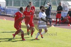 Kreisliga 1 - DJK Ingolstadt - NK Croatia Großmehring - Serkan Temiz weiss DJK Ing - Nikola Kamenjasevic rot Grossmehring - Filip Krnjaic rot Grossmehring - Foto: Jürgen Meyer