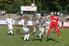 Kreisliga 1 - DJK Ingolstadt - NK Croatia Großmehring - Stefan Krnjaic rot Grossmehring - Raphael Schubert Torwart DJK Ing - Foto: Jürgen Meyer