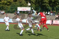 Kreisliga 1 - DJK Ingolstadt - NK Croatia Großmehring - Stefan Krnjaic rot Grossmehring - Raphael Schubert Torwart DJK Ing - Foto: Jürgen Meyer