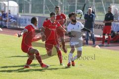 Kreisliga 1 - DJK Ingolstadt - NK Croatia Großmehring - Serkan Temiz weiss DJK Ing - Nikola Kamenjasevic rot Grossmehring - Filip Krnjaic rot Grossmehring - Foto: Jürgen Meyer