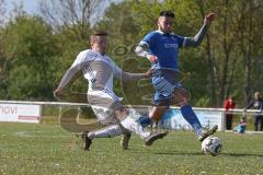 Kreisliga - NK Croatia Grossmehring - DJK Ingolstadt - Patrick Palfy weiss DJK Ing - Stefan Krnjaic blau Croatia - Foto: Jürgen Meyer