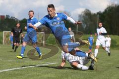 Kreisliga - NK Croatia Grossmehring - DJK Ingolstadt - Fabian Kuppe weiss DJK Ing - Stefan Krnjaic blau Croatia - Foto: Jürgen Meyer