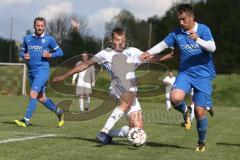 Kreisliga - NK Croatia Grossmehring - DJK Ingolstadt - Fabian Kuppe weiss DJK Ing - Stefan Krnjaic blau Croatia - Foto: Jürgen Meyer