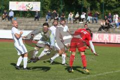 Kreisliga 1 - DJK Ingolstadt - NK Croatia Großmehring - Stefan Krnjaic rot Grossmehring - Raphael Schubert Torwart DJK Ing - Foto: Jürgen Meyer