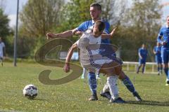 Kreisliga - NK Croatia Grossmehring - DJK Ingolstadt - Fabian Kuppe weiss DJK Ing - Hrvoje Merkas blau Croatia - Foto: Jürgen Meyer