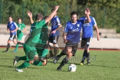 401 Kreisliga 1 - DJK Ingolstadt - TSV Gaimersheim -  Bastian Wagner blau DJK Ingolstadt -Nicolea Nechita
 -grün Gaimersheim - Yannick Fuhrmann grün #8 Gaimersheim -  Foto: Jürgen Meyer