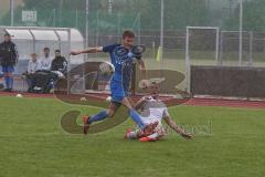 Kreisliga 1 - DJK Ingolstadt - TSV Ober/Unterhaunstadt - - Fabian Kuppe weiss DJK Ingolstadt - Simon Bellinghausen
 blau Ober/Unterhaunstadt - Foto: Jürgen Meyer