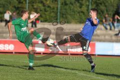 401 Kreisliga 1 - DJK Ingolstadt - TSV Gaimersheim -  Daniel Sierck grün Gaimersheim - Michael Angermüller blau DJK Ingolstadt - Foto: Jürgen Meyer