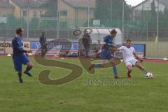 Kreisliga 1 - DJK Ingolstadt - TSV Ober/Unterhaunstadt - - Fabian Kuppe weiss DJK Ingolstadt - Simon Bellinghausen
 blau Ober/Unterhaunstadt - Foto: Jürgen Meyer