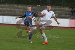 Kreisliga 1 - DJK Ingolstadt - TSV Ober/Unterhaunstadt - - Niklas Lohrer blau Ober/Unterhaunstadt - Fabian Kuppe
 weiss DJK Ingolstadt - Foto: Jürgen Meyer