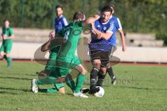 401 Kreisliga 1 - DJK Ingolstadt - TSV Gaimersheim -  Bastian Wagner blau DJK Ingolstadt -Nicolea Nechita
 -grün Gaimersheim - Yannick Fuhrmann grün #8 Gaimersheim -  Foto: Jürgen Meyer