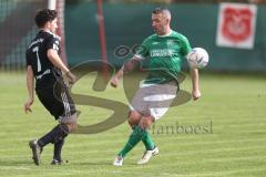 Kreisliga - Saison 2023/24 - Türkisch SV Ing - FC Gerolfing -  - Baha Asici schwarz Türkisch - Stefan Hoffmann grün Gerolfing - Foto: Meyer Jürgen