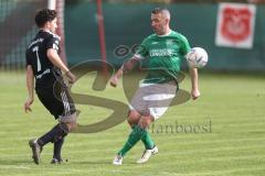 Kreisliga - Saison 2023/24 - Türkisch SV Ing - FC Gerolfing -  - Baha Asici schwarz Türkisch - Stefan Hoffmann grün Gerolfing - Foto: Meyer Jürgen