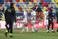 2.BL; Fortuna Düsseldorf - FC Ingolstadt 04; Niederlage, hängende Köpfe 3:0, Visar Musliu (16, FCI) Dominik Franke (3 FCI) Nico Antonitsch (5, FCI)