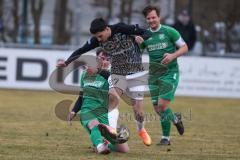 Bezirksliga - Saison 2024/25 - FC Gerolfing - FC Fatih Ingolstadt - David Simm (Nr.19 - FC Gerolfing) - Eron Dervisi (Nr.27 - FC Fatih) - Foto: Meyer Jürgen
