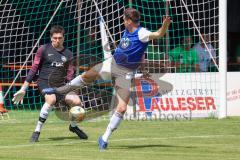 BZL - Oberbayern - SV Manching - TSV Rohrbach - Dr 1:1 Ausgleichstreffer durch Leon Hagen blau Rohrbach - jubel - Christian Kirzinger Torwart Manching - Foto: Jürgen Meyer