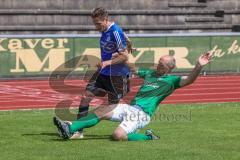 Sparkassenpokal - DJK Ingolstadt - FC Gerolfing - Markus Abele grün Gerolfing - Michael Graßl blau DJK Ingolstadt - Foto: Jürgen Meyer