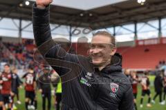 3. Liga; FC Ingolstadt 04 - MSV Duisburg; Sieg Jubel Freude nach dem Spiel Vinko Šapina (41, FCI)