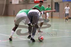 Hallenturnier Ingolstadt Nord - Saison 2024/25 - MBB SG MAnching - FC Fatih Ingolstadt  - Ali Erbas weisss Manching - Faniel Brhane grün Fatih - Foto: Meyer Jürgen