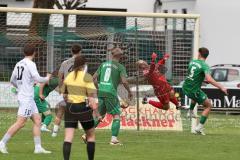 Landesliga - Saison 2024/25 - SV Manching - FC Kempten - Torwart Obermeier Thomas (Nr.1 - SV Manching) wert den BAll ab - XXXXX - Foto: Meyer Jürgen