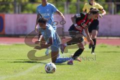 *** 2. Bundesliga Frauen - Saison 2025/26 - FC Ingolstadt 04 Frauen - Victoria Berlin - Annika Kömm (Nr.25 - FC Ingolstadt Frauen I) - Hahn Maya Ruby blau Berlin - Foto: Meyer Jürgen