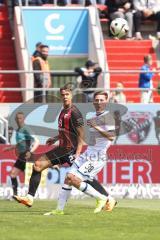 3. Liga; FC Ingolstadt 04 - Arminia Bielefeld; Zweikampf Kampf um den Ball Marcel Costly (22, FCI) Flanke Wörl Marius (38 AB)