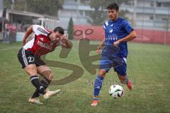 Kreisliga - Saison 2026/27- Türkisch SV Ingolstadt - SV Hundszell - Peter Veit rot Türkisch  - Luca Kammerer blau Hundszell - Foto: Meyer Jürgen