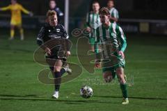 Landesliga - Saison 2025/26 - SV Manching - FC Ehekirchen - Vincent Burkhardt schwarz Ehekirchen - Luca Bienek (Nr.16 - SV Manching) - Foto: Meyer Jürgen