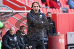 2.BL; FC Ingolstadt 04 - SV Sandhausen; an der Seitenlinie, Spielerbank Cheftrainer Rüdiger Rehm (FCI)