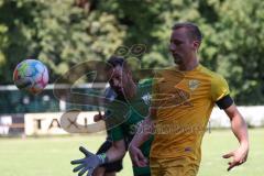 Kreisklasse - Saison 2023/2024 - GW Ingolstadt - FC Gelbelsee - Burak Soysal Torwart GW Ing - Markus Hundsdorfer gelb Gelbelsee - Foto: Meyer Jürgen