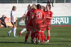 2. Fußball-Liga - Frauen - Saison 2022/2023 - FC Ingolstadt 04 - FSV Gütersloh - Der 1:0 Führungstreffer durch per Handelfmeter durch Ebert Lisa (Nr.10 - FC Ingolstadt 04 ) - jubel - Foto: Meyer Jürgen