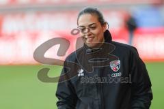 3. Liga; FC Ingolstadt 04 - FC Viktoria Köln; vor dem Spiel Cheftrainerin Sabrina Wittmann (FCI)