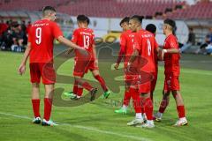 Bayernliga - U17 - Saison 2022/2023 - FC Ingolstadt 04 -  1860 München - Polat Arel rot FCI - Der 2:0 Führungstreffer  durch Polat Are rot FCI - Jubel - Foto: Meyer Jürgen