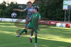 Totopokal- Saison 2023/2024 - SV Manching  - VFB Eichstätt - Selim Akdeniz (Nr.14 - SV Manching) - Herger Elias grau Eichstätt - Foto: Meyer Jürgen