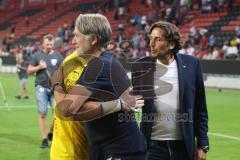 Toto-Pokal - Saison 2023/2024 - FC Ingolstadt 04 - Jahn Regensburg - Elfmeter gewonnen - jubel - Torwart Marius  Funk (Nr.1 - FCI) — Sportdirektor Ivica Grlic (FCI) -  - Geschäftsführer Sport und Kommunikation Dietmar Beiersdorfer (FCI) - Foto: Mey
