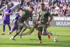 3. Liga; VfL Osnabrück - FC Ingolstadt 04; Torchance verpasst Benjamin Kanuric (8, FCI) Marcel Costly (22, FCI)